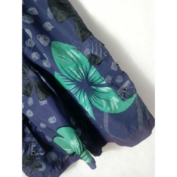 Exist Miami Men's Medium Shorts Surf Board Swimming Trunk Blue Cargo 3 pockets - Picture 4 of 12